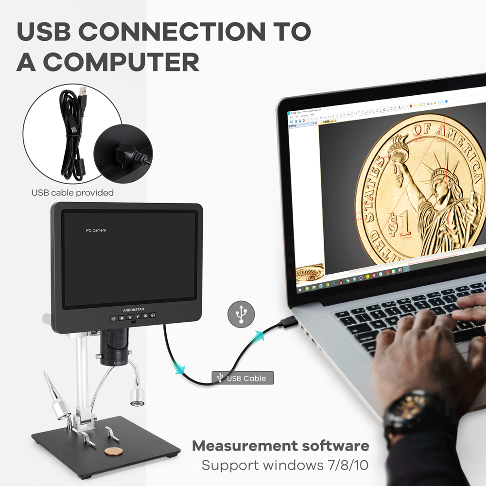 Andonstar Trinocular HDMI USB  - Electronics Repair Microscope ulasan dan harga