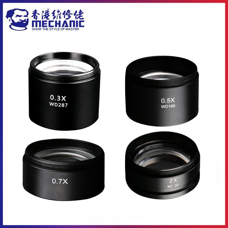 MECHANIC 0.3X 0.5X 0.7X 2X Aux - Electronics Repair Microscope ulasan dan harga