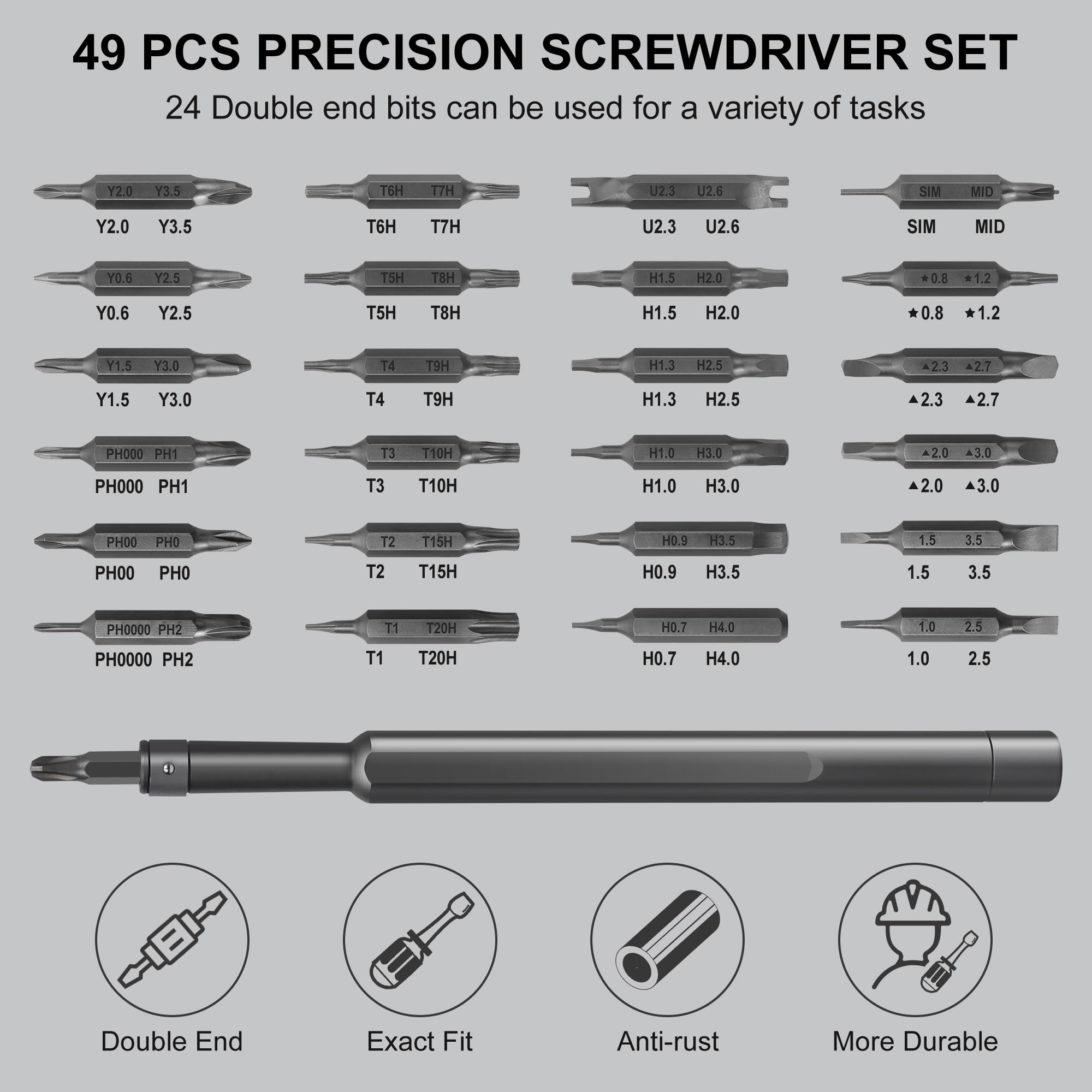 49 in 1 Magnetic Screwdriver S - Electronics Repair Xbox ulasan dan harga